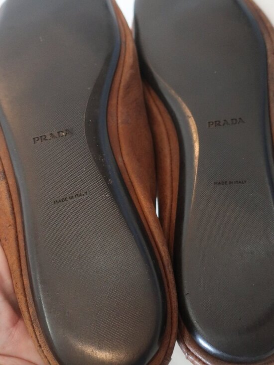 Mens Prada Brown Leather Slip On Loafers 11 main image 10